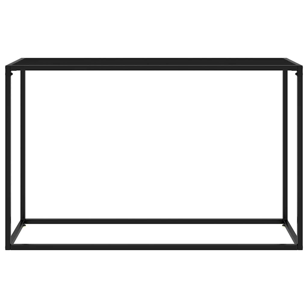 Tavolo Consolle Nero 120x35x75 cm in Vetro Temperato