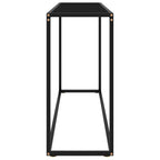 Tavolo Consolle Nero 120x35x75 cm in Vetro Temperato