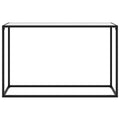 Tavolo Consolle Bianco 120x35x75 cm in Vetro Temperato