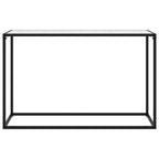 Tavolo Consolle Bianco 120x35x75 cm in Vetro Temperato