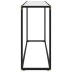 Tavolo Consolle Bianco 120x35x75 cm in Vetro Temperato