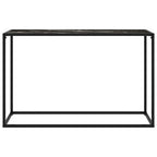 Tavolo Consolle Nero 120x35x75 cm in Vetro Temperato