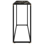Tavolo Consolle Nero 120x35x75 cm in Vetro Temperato