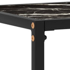 Tavolo Consolle Nero 120x35x75 cm in Vetro Temperato