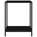Tavolo Consolle Nero 60x35x75 cm in Vetro Temperato
