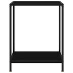 Tavolo Consolle Nero 60x35x75 cm in Vetro Temperato