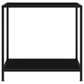 Tavolo Consolle Nero 80x35x75 cm in Vetro Temperato