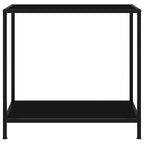 Tavolo Consolle Nero 80x35x75 cm in Vetro Temperato