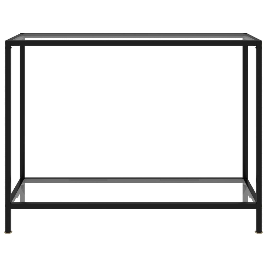 Tavolo Consolle Trasparente 100x35x75 cm in Vetro Temperato