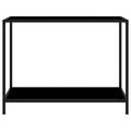 Tavolo Consolle Nero 100x35x75 cm in Vetro Temperato