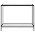 Tavolo Consolle Bianco 100x35x75 cm in Vetro Temperato