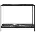 Tavolo Consolle Nero 100x35x75 cm in Vetro Temperato