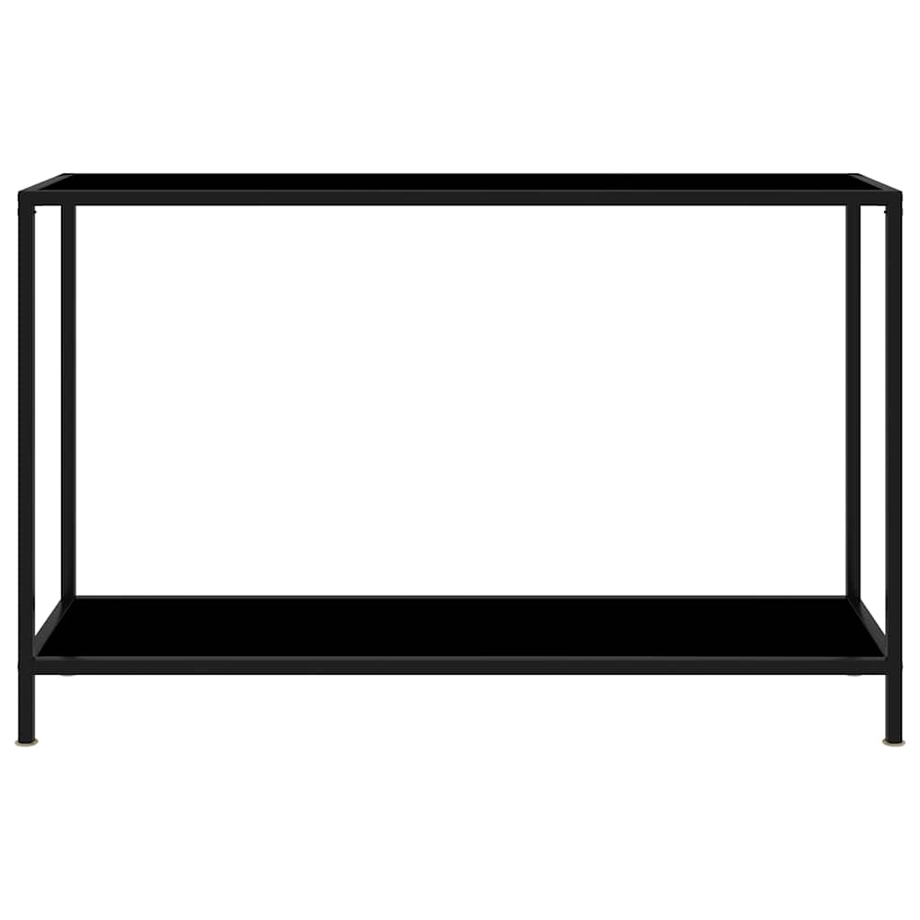 Tavolo Consolle Nero 120x35x75 cm in Vetro Temperato
