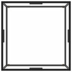 Tavolino da Salotto Nero con Vetro Temperato 80x80x35 cm