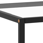 Tavolino da Salotto Nero con Vetro Temperato 120x60x35 cm