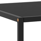 Tavolino da Salotto Nero con Vetro Nero 120x50x35 cm
