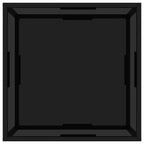 Tavolino da Salotto Nero 60x60x35 cm in Vetro Temperato