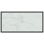 Tavolino da Salotto Bianco 100x50x35 cm in Vetro Temperato