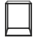 Tavolino da Salotto Nero con Vetro Temperato 40x40x50 cm