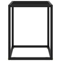 Tavolino da Salotto Nero con Vetro Nero 40x40x50 cm