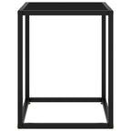 Tavolino da Salotto Nero con Vetro Nero 40x40x50 cm