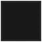 Tavolino da Salotto Nero con Vetro Nero 40x40x50 cm