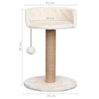 Albero per Gatti con Palo Tiragraffi 49 cm in Giunco