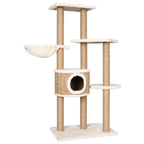 Albero per Gatti con Palo Tiragraffi 126 cm in Giunco
