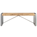 Tavolino da Salotto 120x60x40 cm in Legno di Mango Grezzo