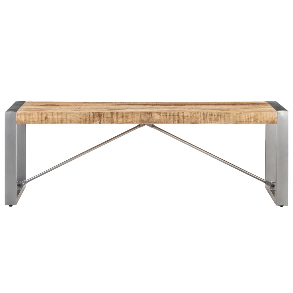 Tavolino da Salotto 120x60x40 cm in Legno di Mango Grezzo