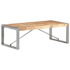 Tavolino da Salotto 120x60x40 cm in Legno di Mango Grezzo