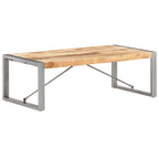 Tavolino da Salotto 120x60x40 cm in Legno di Mango Grezzo