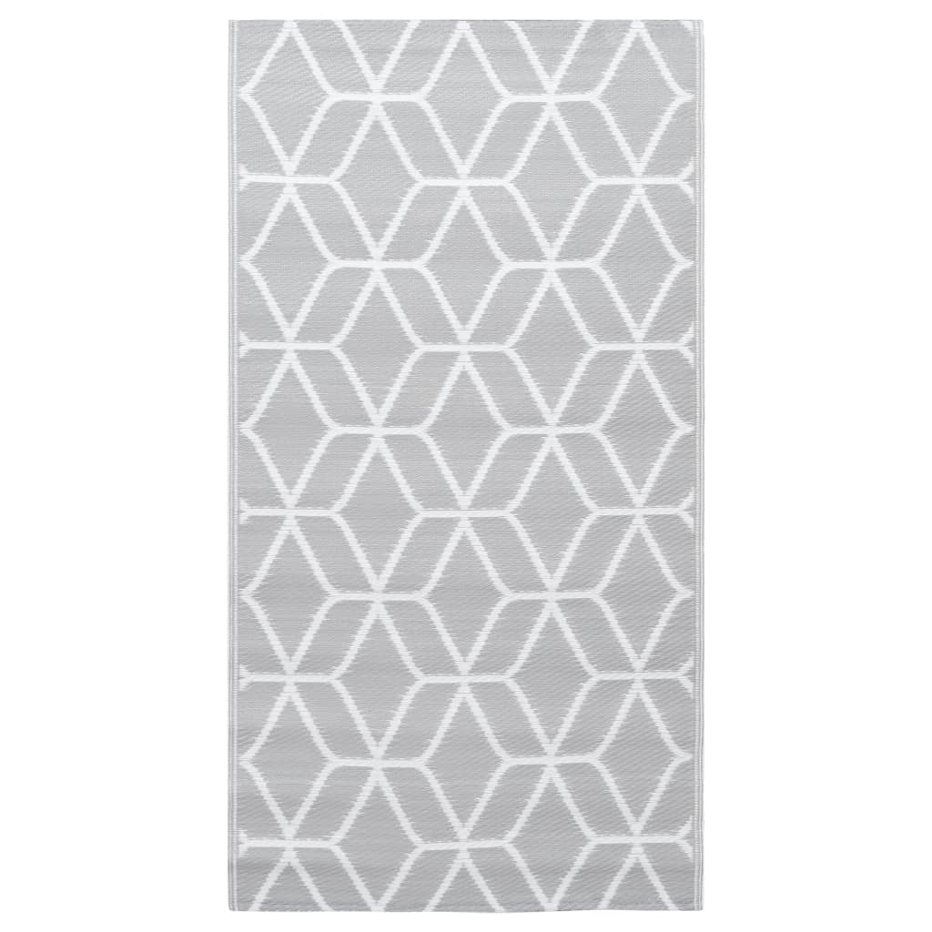 Tappeto da Esterni ARAKIL Grigio 80x150 cm in PP