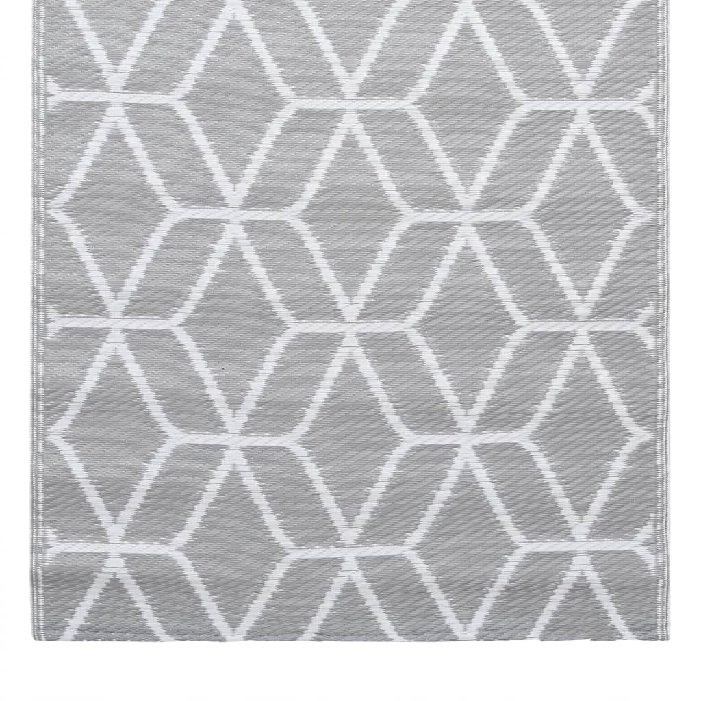 Tappeto da Esterni ARAKIL Grigio 80x150 cm in PP