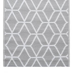 Tappeto da Esterni ARAKIL Grigio 80x150 cm in PP
