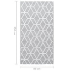 Tappeto da Esterni ARAKIL Grigio 80x150 cm in PP