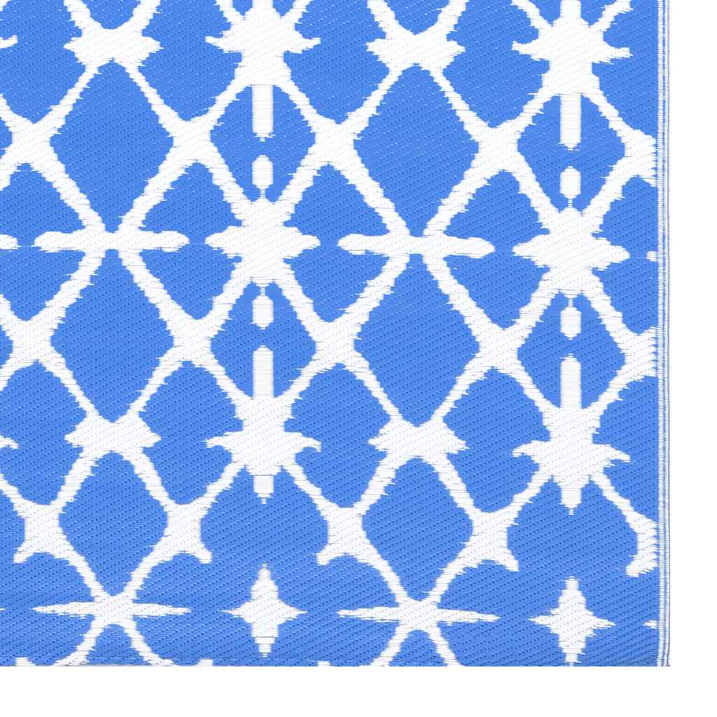 Tappeto da Esterni ARAKIL Blu e Bianco 80x150 cm in PP