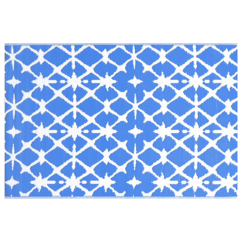 Tappeto da Esterni ARAKIL Blu e Bianco 160x230 cm in PP