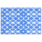 Tappeto da Esterni ARAKIL Blu e Bianco 190x290 cm in PP