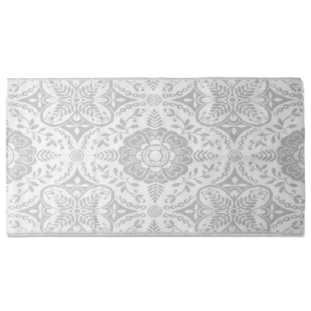 Tappeto da Esterni ARAKIL Grigio Chiaro 160x230 cm in PP