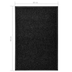Zerbino Lavabile Nero 60x90 cm