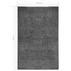 Zerbino Lavabile Antracite 120x180 cm