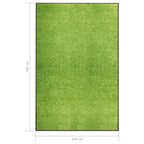 Zerbino Lavabile Verde 120x180 cm