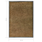 Zerbino Lavabile Marrone 60x90 cm