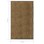 Zerbino Lavabile Marrone 90x150 cm