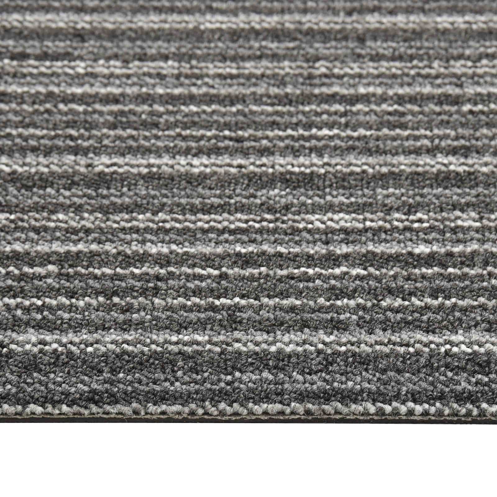 Tappeto 20 pcs Antracite Striato 50 x 50 cm 100% Polipropilene