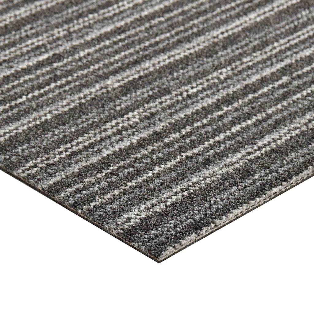 Tappeto 20 pcs Antracite Striato 50 x 50 cm 100% Polipropilene