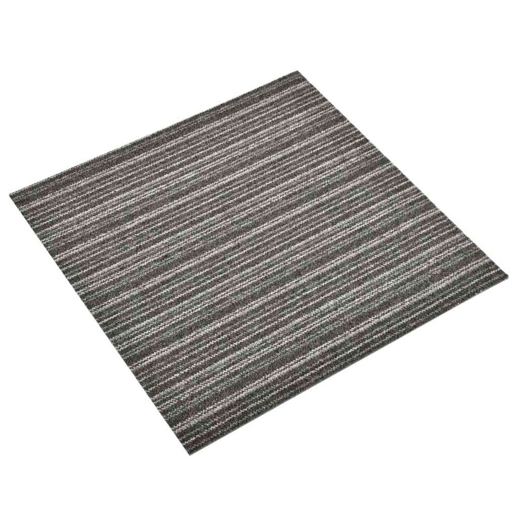 Tappeto 20 pcs Antracite Striato 50 x 50 cm 100% Polipropilene