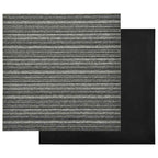 Tappeto 20 pcs Antracite Striato 50 x 50 cm 100% Polipropilene