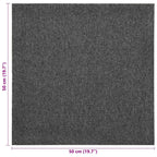 Tappeto 20 pcs Antracite 50 x 50 cm 100% Polipropilene